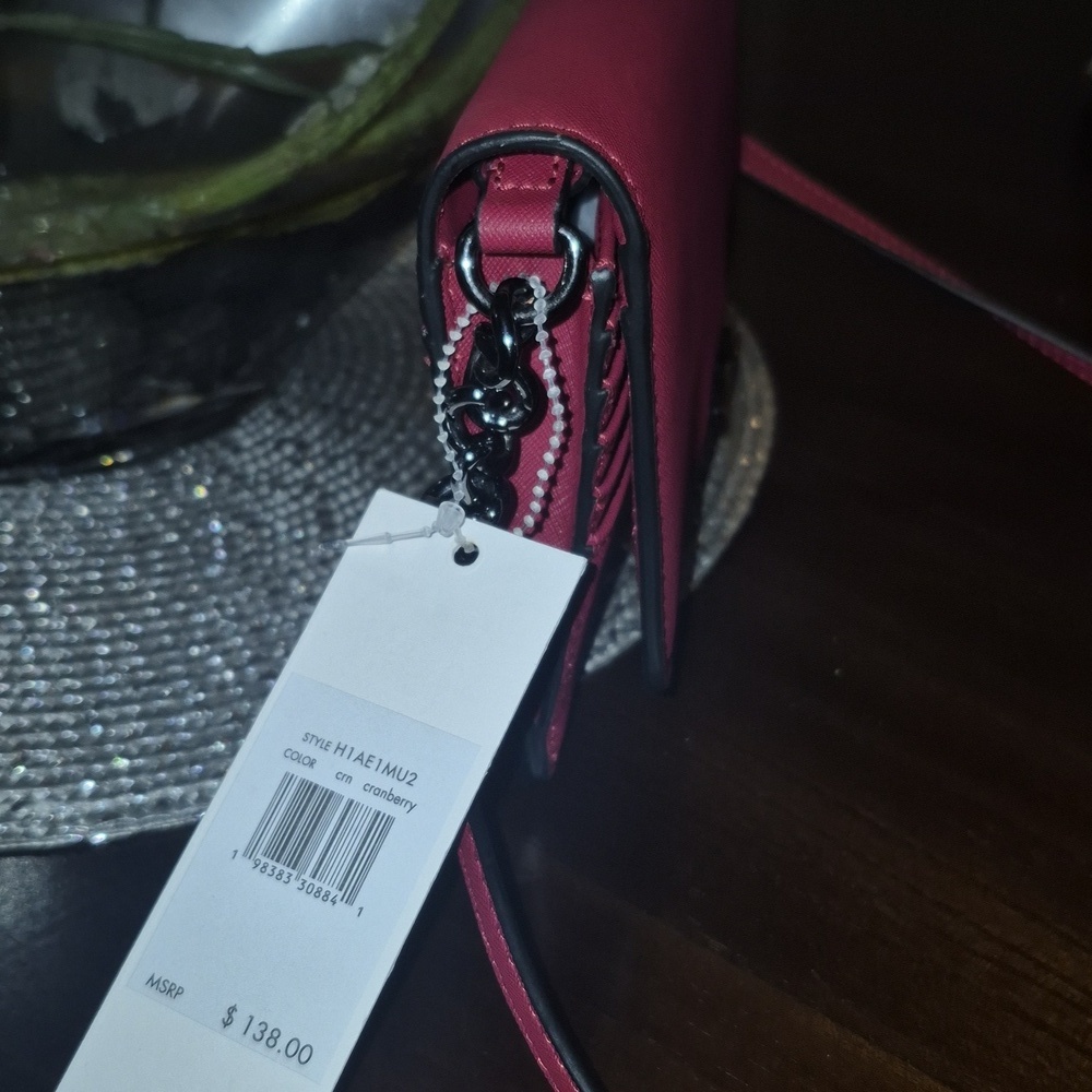 Calvin Klein Cranberry Crossbody Chain Wallet Bag - Picture 10 of 10